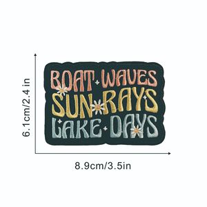 Western no non oggi ricamo Preppy Patch di ferro sul cappello Usa toppe di ferro per berretto da camionista - Product Image 3