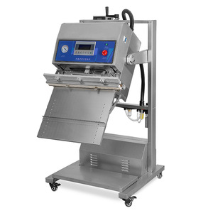 Machine d'emballage <span class=keywords><strong>sous</strong></span> <span class=keywords><strong>vide</strong></span> verticale semi-automatique électrique 600 mm pour produits humides et secs, avec <span class=keywords><strong>pompe</strong></span> à air intégrée pour scellage gonflable - Product Image 6
