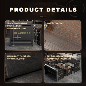 شريط حديدي صناعي من الدرجة التجارية ، أريكة حديقة خارجية مبتكرة ، بار منزلي ، أثاث مطعم ومقهى - Product Image 4