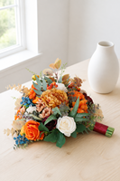 Ramo de Novia Tradicional Romántico Europeo, Ramo de Flores Artificiales de Seda Extra Grande Profesional para Decoración del Hogar y Accesorio de Fotografía