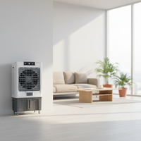 Refroidisseur d'air évaporatif commercial et industriel 3000m³/h 50L, 3 vitesses, télécommande, ventilateur de refroidissement par eau pour bureau, extérieur, atelier