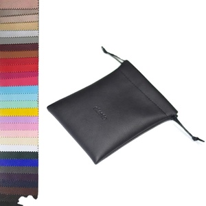 ถุงใส่เครื่องประดับ/นาฬิกา หนัง PU สีดำ แบบมีเชือกผูก พร้อมโลโก้สั่งทำ - Product Image 5