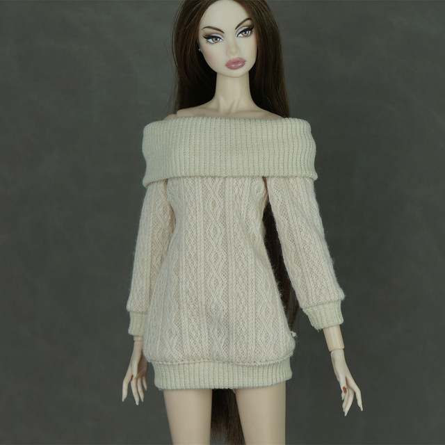 30cm Miniature Fashion Doll House Clothing 1:6 Scale Model Sweaters & Accessories Dress-Up Set
