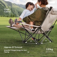 Fauteuil lune inclinable populaire à quatre positions en tissu Oxford épaissi, structure robuste pour le camping, la terrasse, l'automne, l'hiver et les loisirs quotidiens