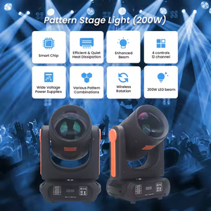 Mini chùm cabeza movil <span class=keywords><strong>200W</strong></span> <span class=keywords><strong>DMX</strong></span> LED di chuyển đầu ánh sáng 18 lăng kính gobo tại chỗ Luces Led DJ ánh sáng sân khấu cho Disco câu lạc bộ đêm Bar - Product Image 4