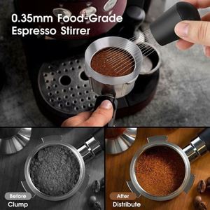 Kit d'accessoires pour expresso : Tamper calibré à ressort, outil WDT, ensemble de entonnoirs doseurs, compatible avec les machines à café Delonghi, en acier inoxydable - Product Image 2