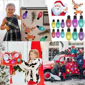 Bombilla Reflectante Magnética, Decoraciones Navideñas para Autos, para Navidad, Cumpleaños, Autos, Buzones, Ventanas - Product Image 6