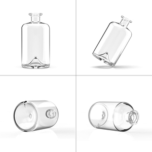 Garrafa de Licor de Vidro Flint Personalizada com Tampa de Cortiça 750ml Fundo Puntado Impressão em Tela Fosca Hot Stamping Gravação Premium Whisky Vodka - Product Image 3