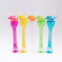 MAIMAI Bouteille à jus de fruits infusée en plastique PET jetable de 24 oz, sans BPA, avec logo personnalisé, créative, colorée, avec paille