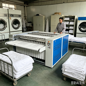 Macchina da stiro industriale a doppio rullo, attrezzatura per lavanderie e lavelli, per stirare lenzuola e federe - Product Image 6
