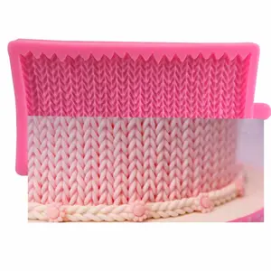 新款硅胶模具针织毛衣质感压纹垫羊毛步伐烘焙模具