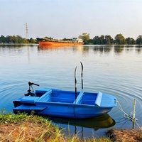 Bateau pliable portable en LDPE pour la collecte de débris marins et les interventions d'urgence, pont antidérapant, flottabilité stable, OEM