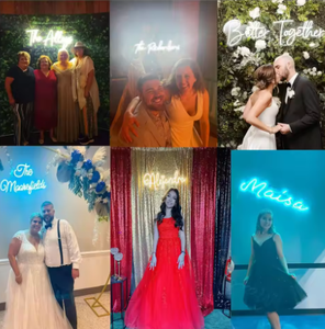 RGB ha condotto l'insegna al Neon da parete arte chiaro di luna rosa bianco effetti di luce rossa alimentati a batteria lettere al Neon per matrimoni di edifici aziendali - Product Image 6