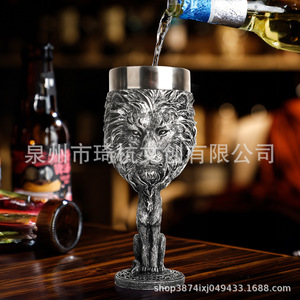 Juego de 4 vasos creativos con cabeza de animal en 3D, de acero inoxidable, decorativos, para beber, para el hogar, bar, fiestas, regalo. - Product Image 4