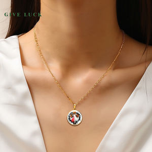 Kerah Catolico Kalung Baja Tahan Karat Bijoux bulat bijaoux Pendentif Foto Liontin Foto Liontin Foto Liontin Katolik Kalung Liontin - Product Image 5