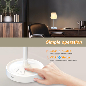 Waterproof lampshade Portable Shower Lamp Rechargeable Dimmable <b>Bedside</b> <b>Table</b> Lamp Suitable for Bedroom,Kitchen,Camping,Outdoor - Product Image 3