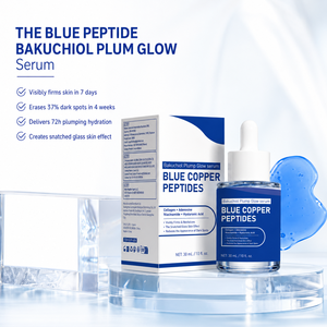 Suero Facial Iluminador con Péptidos de Cobre Azul y Bakuchiol 30ml, Reafirmante y Voluminizador con Niacinamida para una Piel Radiante y Efecto Cristal - Product Image 6