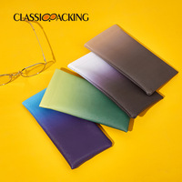 Lunettes de soleil en PVC de couleur dégradée avec logo personnalisé sac de rangement d'emballage fermeture automatique pochette élastique pour lunettes de soleil pochette pour lunettes de soleil