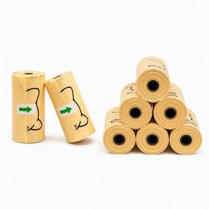 Eco Friendly Sustainable High Quality Custom Logo Printed Biodegradable <b>Compostable</b> Plastic ASTM D6400 Certified Dog Poop Bags - Product Image 1