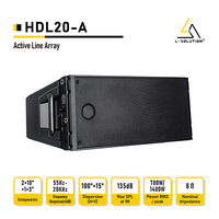 Speaker Line Array HDL20 Aktif Dual 10-Inch Driver Neodymium Outdoor/Indoor Konser Cangkang Kayu Metal Line Array 700W/1400W