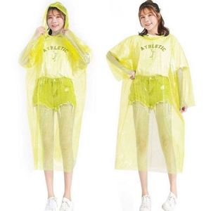 Custom Logo Disposable Thickened Split Enlarged Plastic Screen Printed Portable Outdoor Transparent Rainproof <b>Long</b> <b>Raincoat</b> - Product Image 3