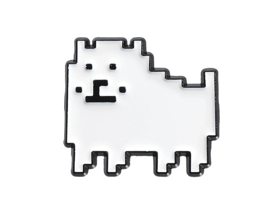 Pixel style japanese anime character enamel pins