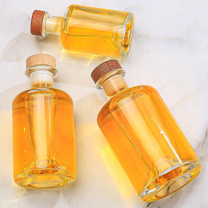 <span class=keywords><strong>Whisky</strong></span> Gin Rhum Vodka Tequila Bouteille en verre 100ml 250ml 375ml 500ml 750ml Bouteille ronde en verre de liqueur avec liège Vente en gros - Product Image 5