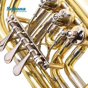 <span class=keywords><strong>Corneta</strong></span> de Latón Metálico Lacado en Oro, <span class=keywords><strong>Corneta</strong></span> Profesional en Sib con Tres Llaves Verticales - Product Image 5