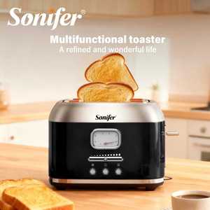 Ensemble d'appareils de cuisine Sonifer SET1 noir, cafetière, <span class=keywords><strong>grille</strong></span>-<span class=keywords><strong>pain</strong></span>, <span class=keywords><strong>bouilloire</strong></span> électrique 3 en 1 pour la maison, l'hôtel, la restauration - Product Image 2