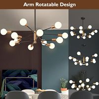 Tsinye Moderne Spoutnik Lustre Noir Or Salle À Manger Table Luminaire De Forme Ovale pour Cuisine De Ferme