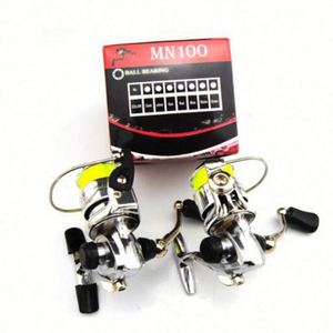 Carrete de Pesca de Bolsillo Mini100 para Niños, Relación de Engranajes 4.3:1, Carrete de Metal de Aleación de Aluminio, Cuerpo de Carrete de Plástico, Uso en Lago, Izquierda/Derecha - Product Image 3