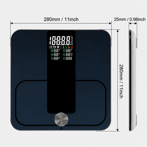 Balance connectée intelligente en verre ITO grand format avec affichage, mesure du IMC, Bluetooth, pour salle de bain - Product Image 2