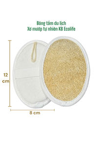 <b>Natural</b> loofah travel bath <b>sponge</b> exfoliates and deeply cleanses skin safely 10x8 cm size Vietnam Manufacturer - Product Image 4