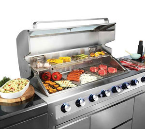 יוקרה מודרני מודולרי ריהוט מטבח חיצוני מעוצב ריהוט גן 304 נירוסטה ארון מטבח חיצוני - Product Image 5