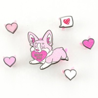 Broches en émail souple et dur en alliage de zinc, motifs Anime, Gâteau, Fille, Paillettes, moulées, avec logo personnalisé pour sérigraphie couleur personnalisée, vente en gros