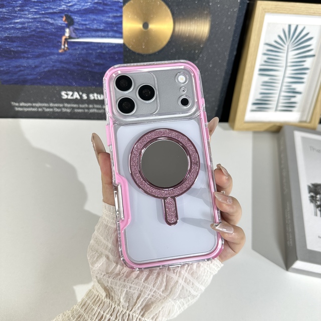 Wholesale Price Shiny Mirror Decor with Magnetic Ring 3 in 1 Shockproof Phone case for HONOR 600 600 LITE X8D  X5C X7E