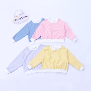 Ensemble jupe trois pièces pour filles en gros : chemise à manches longues, haut sans manches, couleur et taille personnalisables, fournisseur - Product Image 3