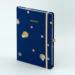 Cuaderno de Cuero PU con Logotipo Estampado, A5, Papel Rayado, Cosido con Hilo, Diario Escolar con Banda Elástica - Product Image 3
