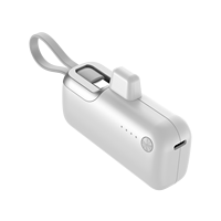 Nouvelle arrivée 2025 produit SC-47 15W queue plug Power Bank avec câble type-c in & out Mini chargeur 4800mAh batterie portable