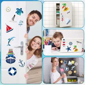 Décorations de porte de croisière, aimants de voiture amusants pour anniversaire, autocollants magnétiques, décorations magnétiques pour cabine et réfrigérateur pour fête de carnaval - Product Image 4