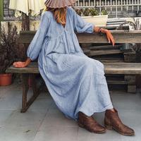 Nouveau automne vêtements pour femmes dames à volants lâche décontracté plage Style col en V solide robe
