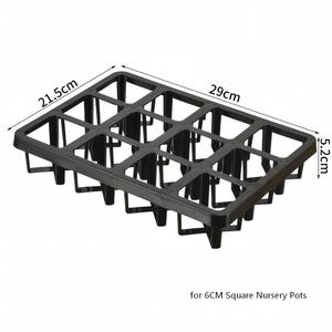 Plateau de semis en plastique rigide durable pour 12/20 alvéoles, support pour pots de plantes de calibre 5CM et 6CM, plateau de pépinière carré - Product Image 3