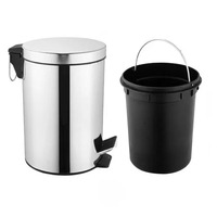 Nouvelle poubelle debout en acier inoxydable avec couvercle poubelle à pédale épaissie pour ménage salon salle de bain seau de rangement