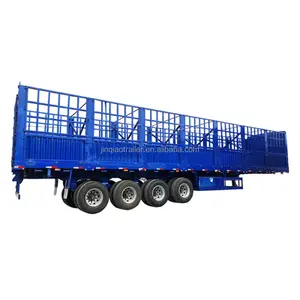 Fornecedor de ouro para transporte de equipamentos agrícolas de animais de gado ovelhas cerca semi-reboque de 3 eixos 40Ton-80Ton para venda