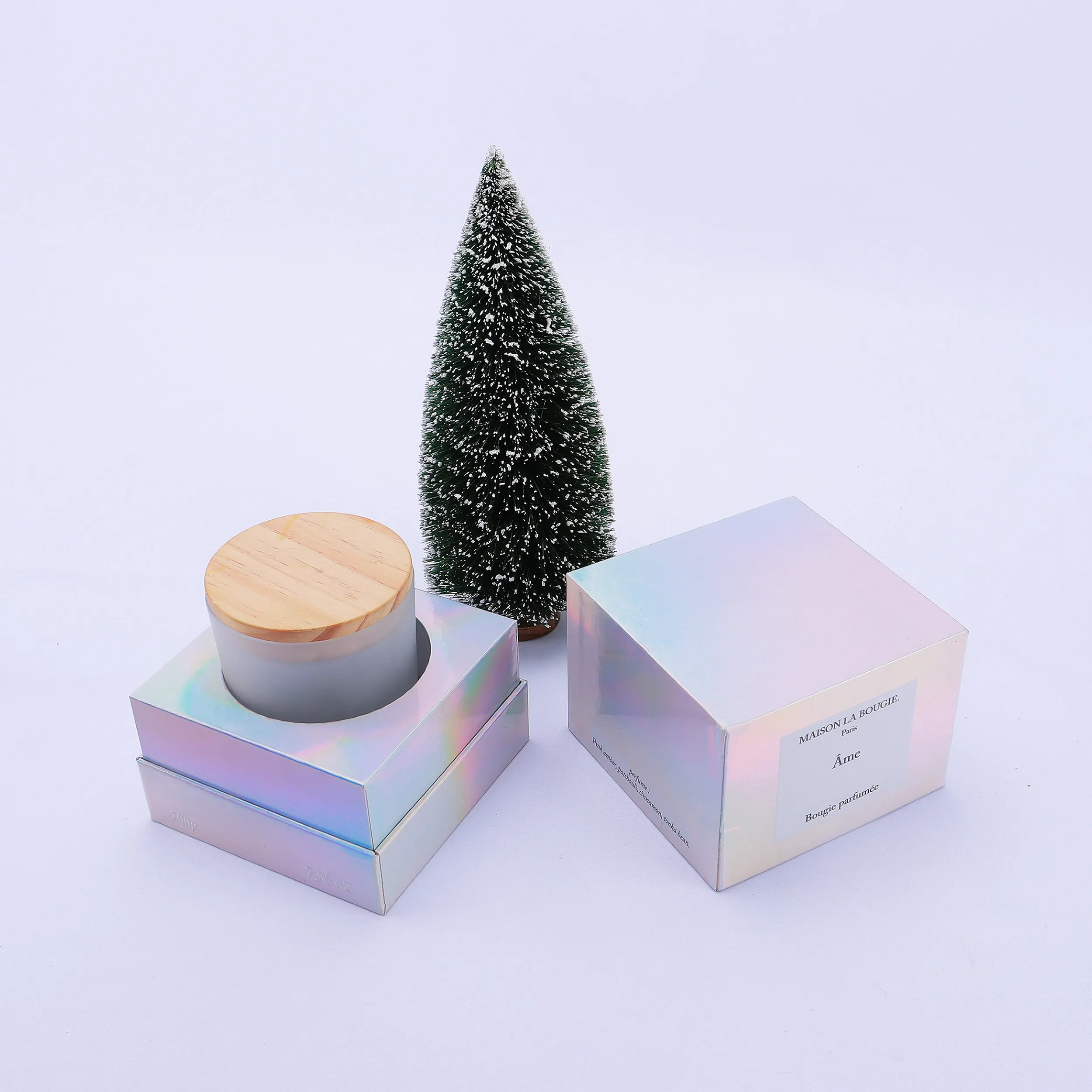 Brivote-caja de vela con diseño personalizado para Navidad, embalaje de lujo de 30CL, precio asequible, premium, juego de velas de 24oz, 2022, 2 uds.