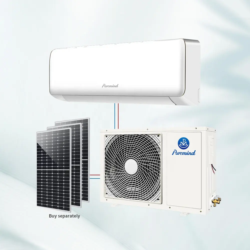 Purliven Off-Grid hemat energi Split AC 18000 Btu pendingin hanya AC bertenaga surya Aire Acondicionado