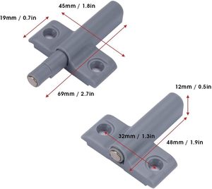 Amortisseur de porte SSR ABS, loquet magnétique à ouverture par poussée, quincaillerie de cuisine, design moderne, installation facile - Product Image 4