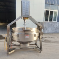 Nieuwe fruitjam maakmachine, stoomgekoelde ketel, gas/elektrische verwarming, 304 roestvrij staal, automatische mixer met hoge veiligheidsniveaus