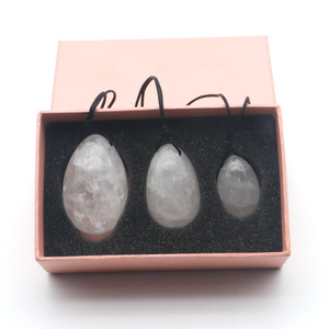 Œufs de Yoni en Quartz Clair Naturel en Gros – Ensemble d'œufs de Yoni en Cristal pour Femmes, Exercices de Kegel - Product Image 1