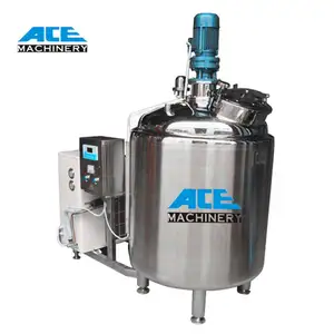 Automatic 1000 Liter Farm Condensed Refrigerated Reception Transportation Chilling Milk Cooler Tank With Jacket